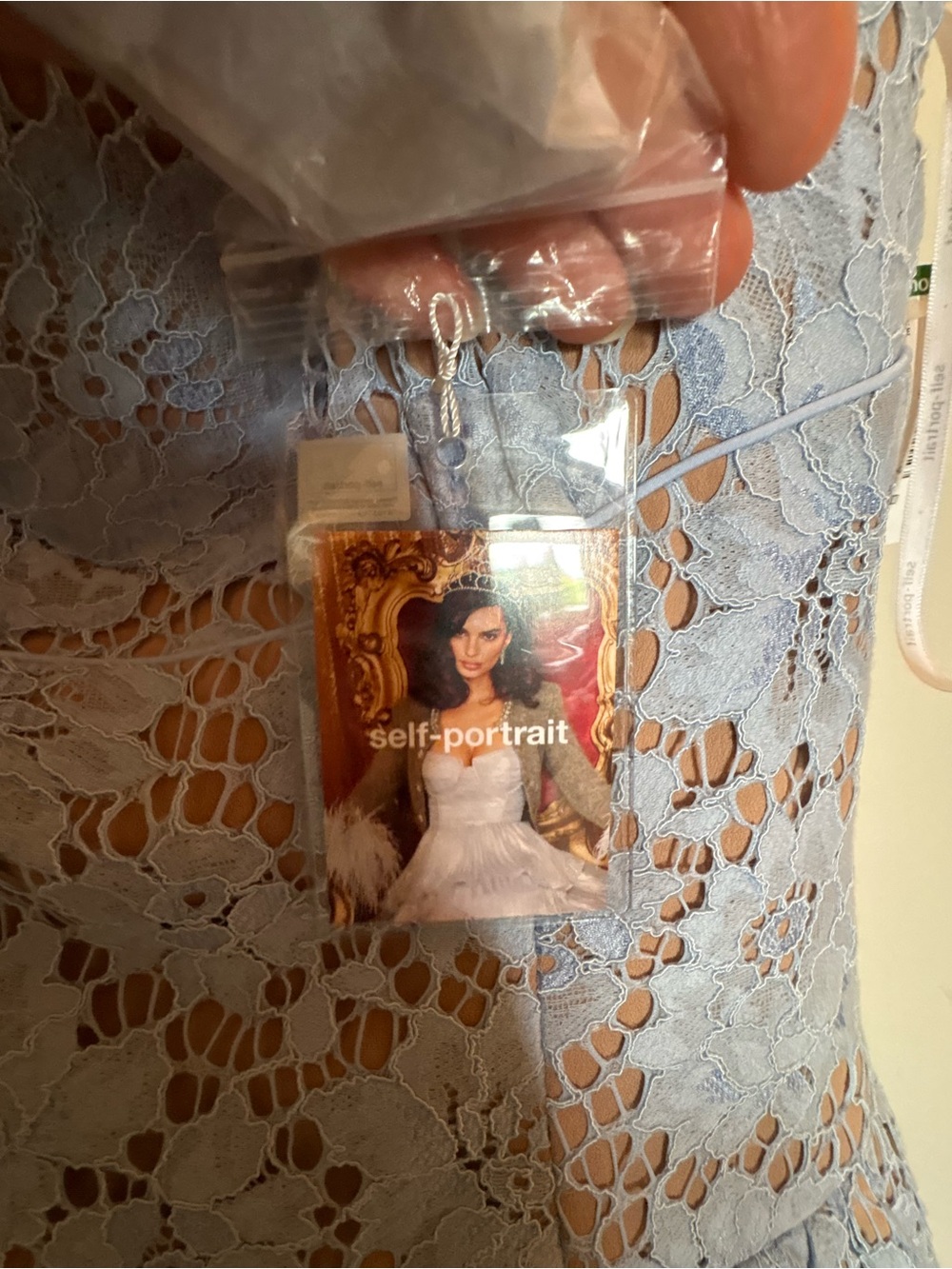 NWT- Sel - Portrait Light Blue Lace Midi Dress size 8 - Picture 6 of 16